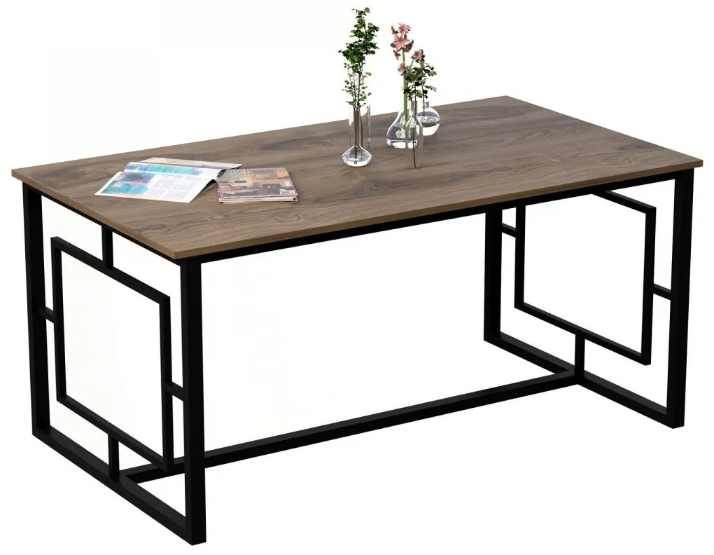 Jedálenský stôl Alin orech/čierna