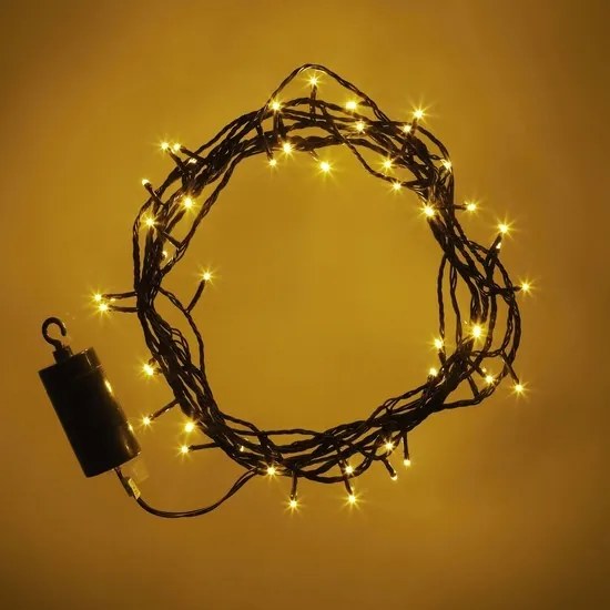 DECOLED Batériové LED osvetlenie, teplá biela, 10,2 m, IP44