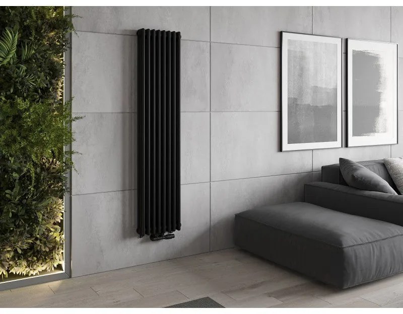 Mexen Denver, vykurovacie teleso 1600 x 378 mm, 1487 W, čierna, W215-1600-378-00-70