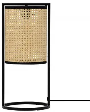 LED prírodno-čierna stolná lampa Erto