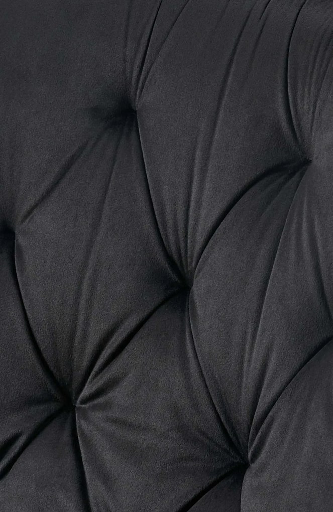 Jedálenská stolička Wallace - zamat - Čierna