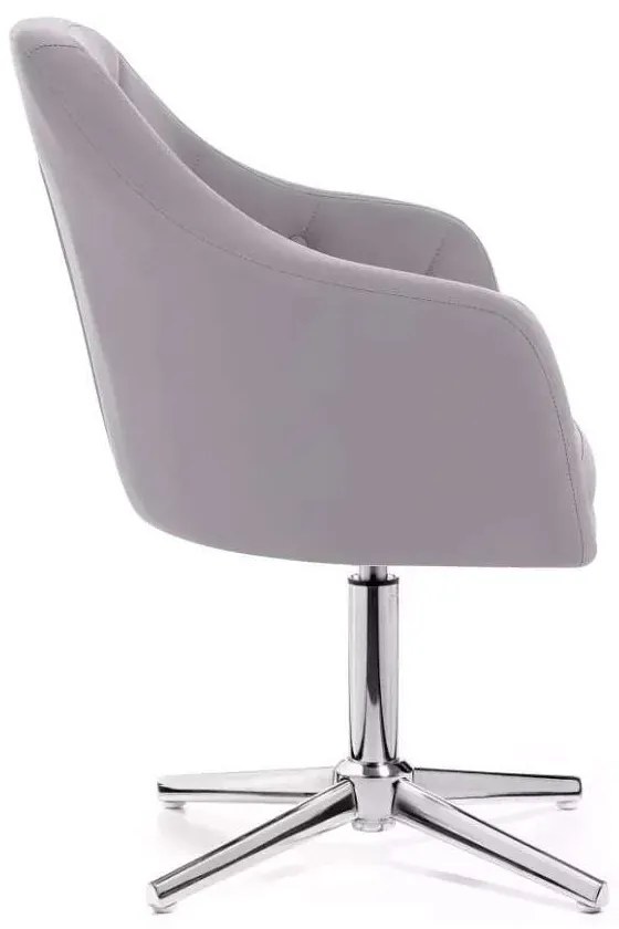 LuxuryForm DESIGN Kreslo ANDORA na striebornom kríži - sivé