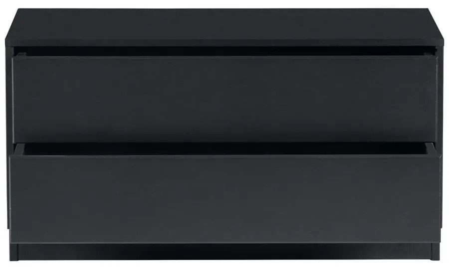 Čierny modulárny TV stolík z borovicového dreva 231x40 cm Finca – WOOOD