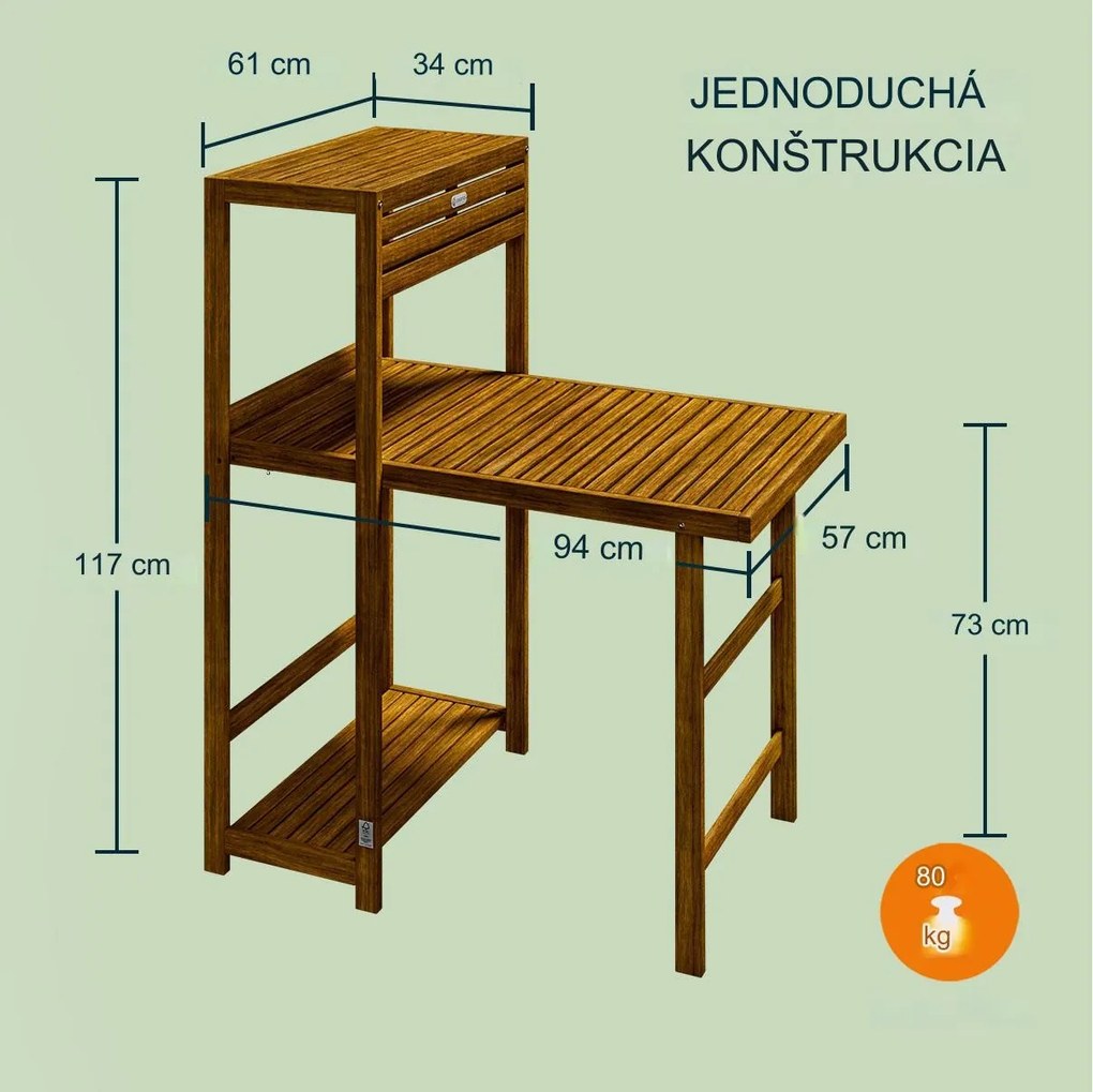 InternetovaZahrada Drevená skladacia súprava - agát