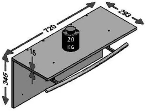 FMD Nástenný vešiak 72x29,3x34,5 cm biely-