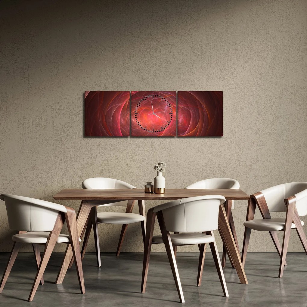 Moderný abstraktný obraz (s hodinami) (90x30 cm)