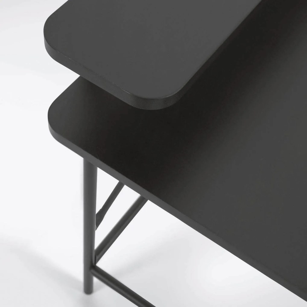 Písací stôl mabry 120 x 60 cm čierny MUZZA
