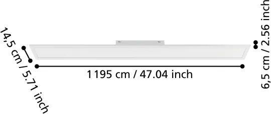 Eglo 901504-LED Stmievateľný prisadený panel MORADILLO-R LED/28,3W/230V 120x15cm biela+DO