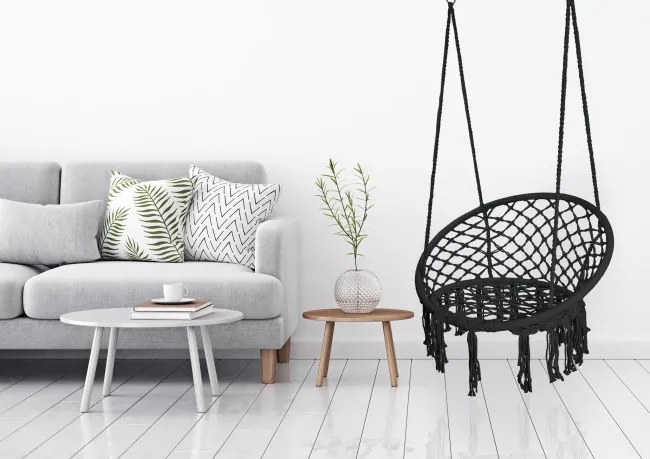 Závesné kreslo TOGO čierne