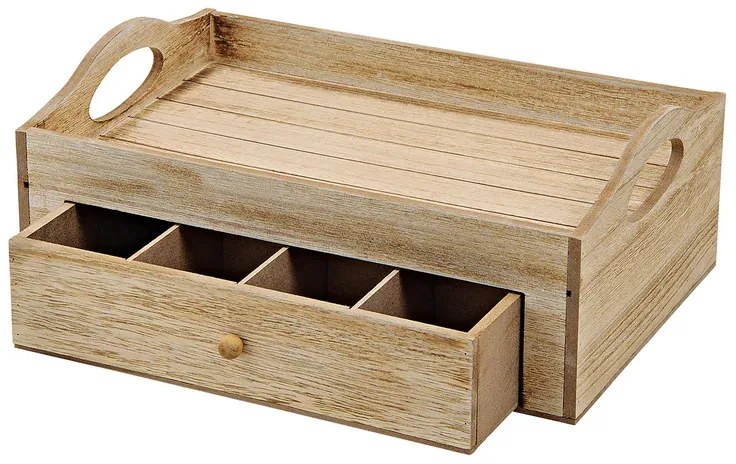 Servírovací podnos so zásuvkou na čaj TEABOX 30x20 cm