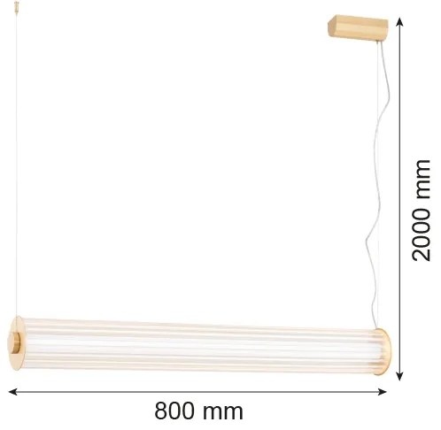 Argon 8627 - LED Luster na lanku HAMPTON LED/60W/230V 3000K 80 cm mosadz