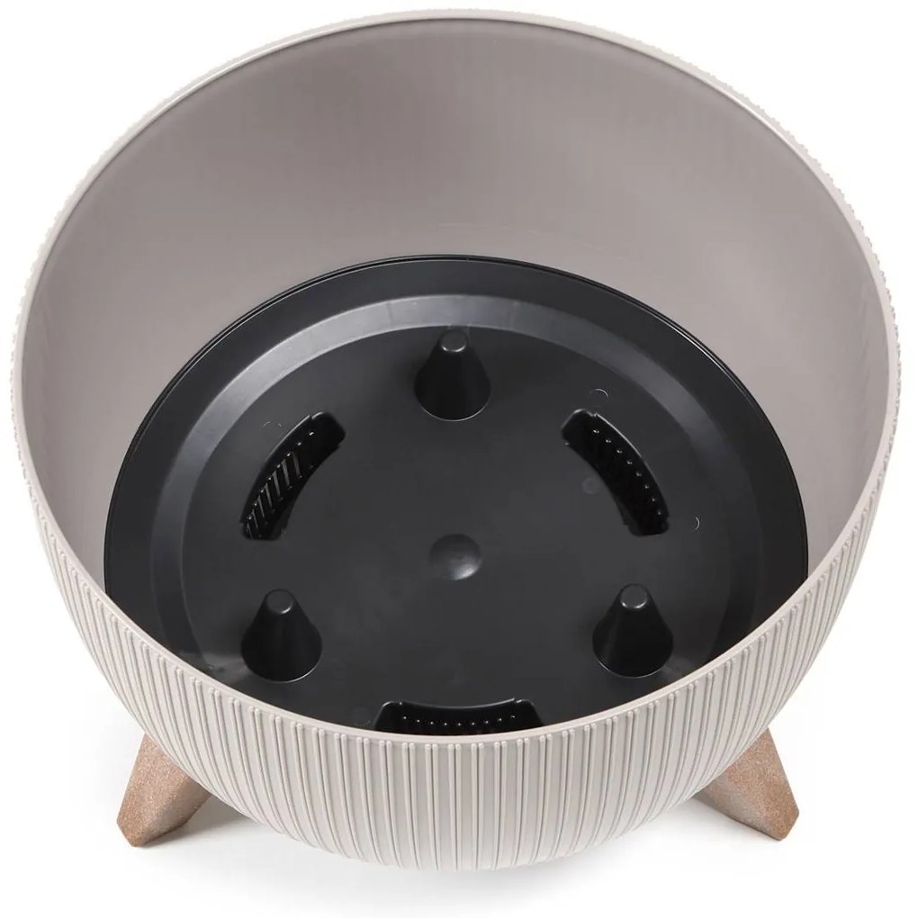 PLASTOVÝ KVETINÁČ ROSA LINEA ECO 15X24 CM KRÉMOVÁ