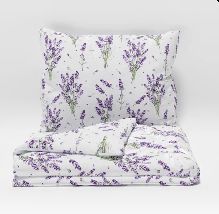 Bavlnené obliečky PROVENCE COLLECTION  Levanduľa fialová 200x220/2x70x90 cm