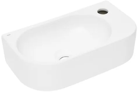 Umývadlo SAT Infinitio 40x21,5 cm bílá matná mat bez prepadu SATINF4021WM