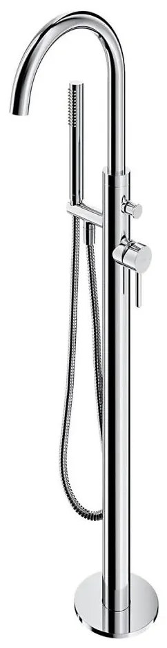 OMNIRES Y1233CR - Voľne stojacia vaňová sada s batériou Y lesklý chróm