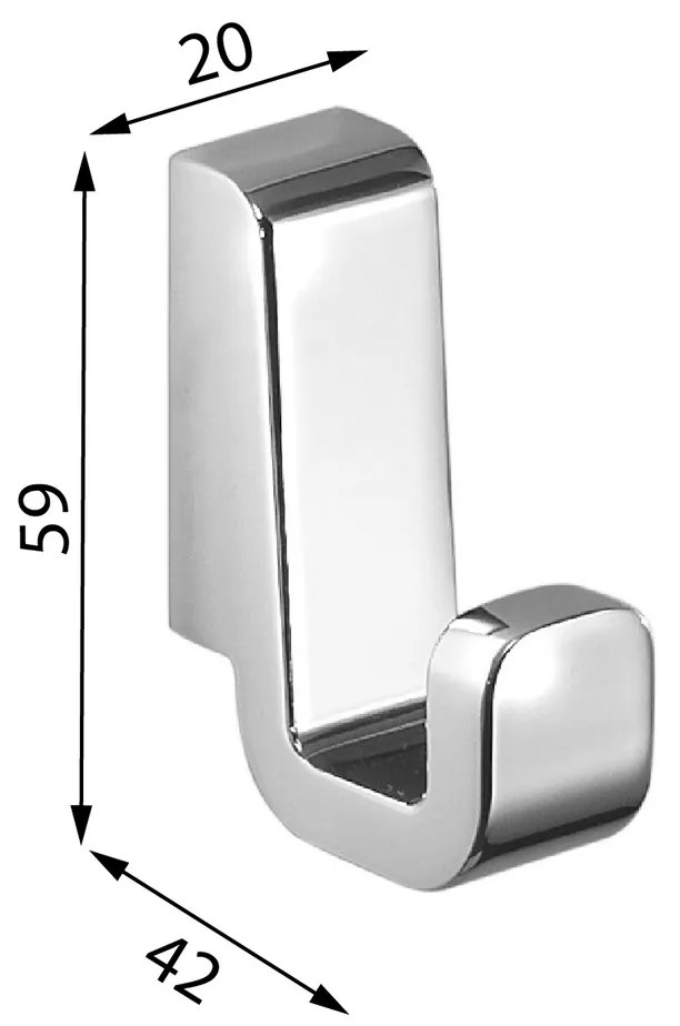 GEDY A82713 Samoa háčik 2 ks, chróm