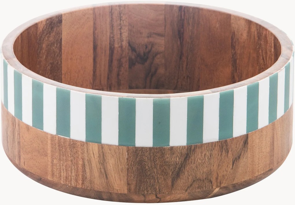 Miska na šalát z akáciového dreva Panama Stripe