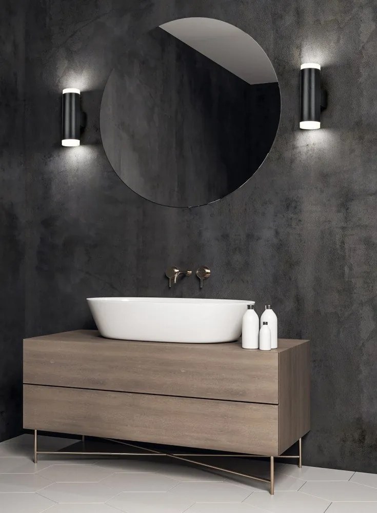 Matne čierne LED nástenné svietidlo Ray - Trio