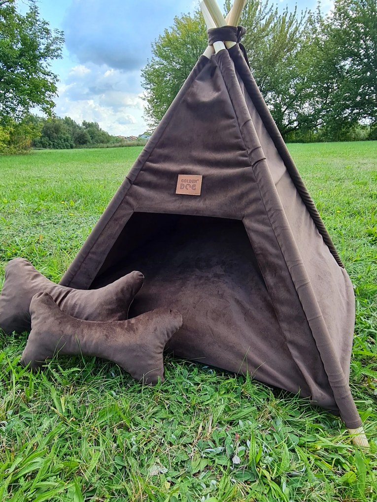 Golden Dog TeePee stan Golden dog 75 x 75 x 90 cm - capuccino