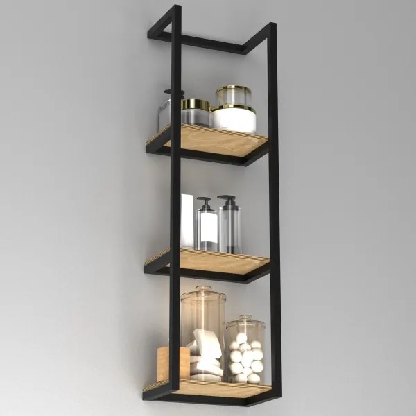 Nástenný držiak uterákov 78x23 cm čierna