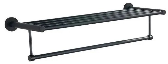Aqualine - Nástenný vešiak na uteráky SAMBA 21x62,5 cm čierna
