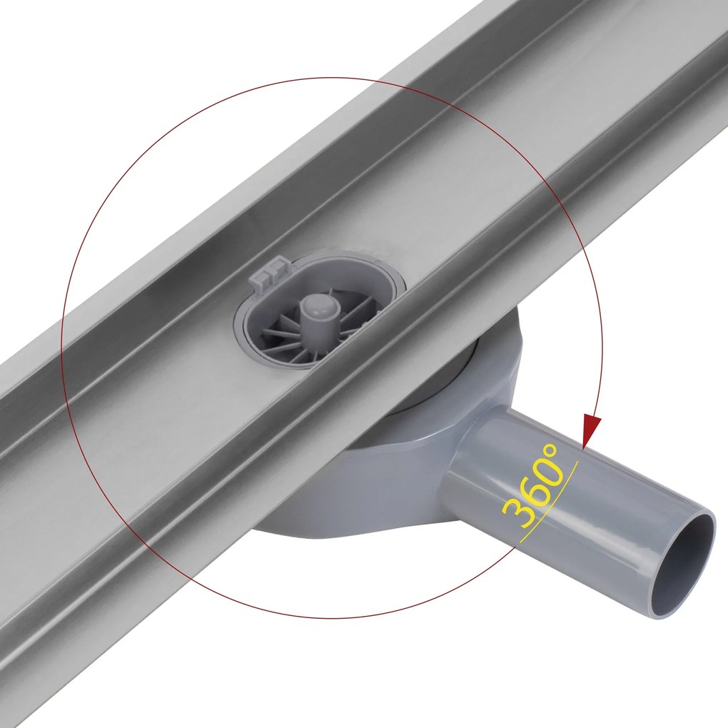 Lineárny odtokový žľab Rea Neox Pro 80 cm strieborný