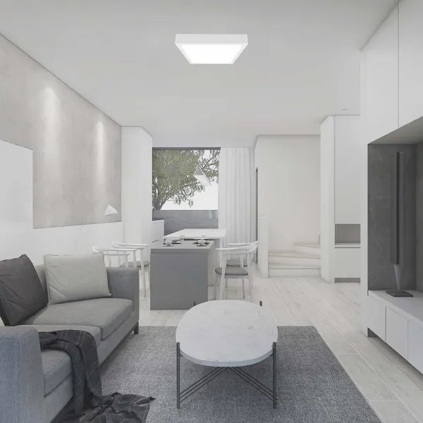 LED Kúpeľňové stropné svietidlo LED/18W/230V 3000K IP44 22,5x22,5 cm biela