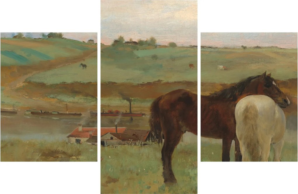 Obraz - Edgar Degas, Horses in a Meadow, reprodukcia (90x60 cm)