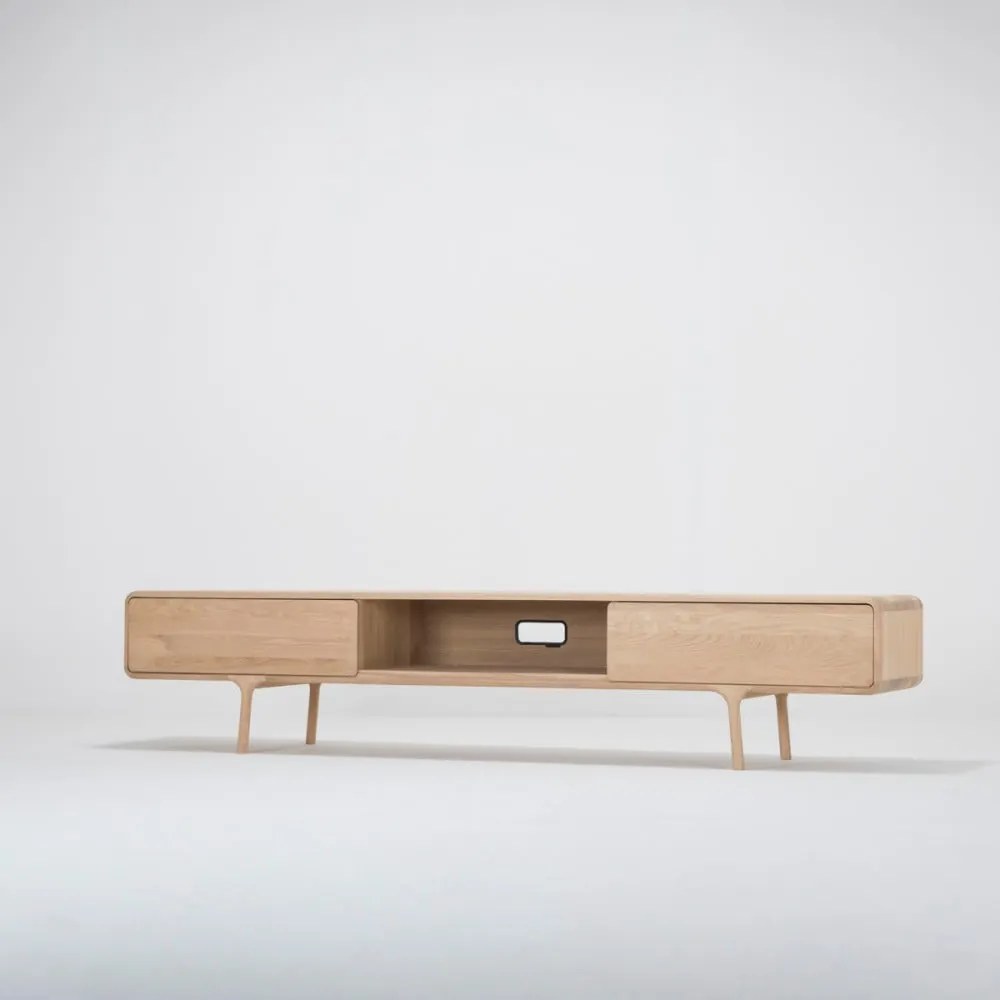 TV komoda z masívneho dubového dreva s 2 zásuvkami Gazzda Fawn