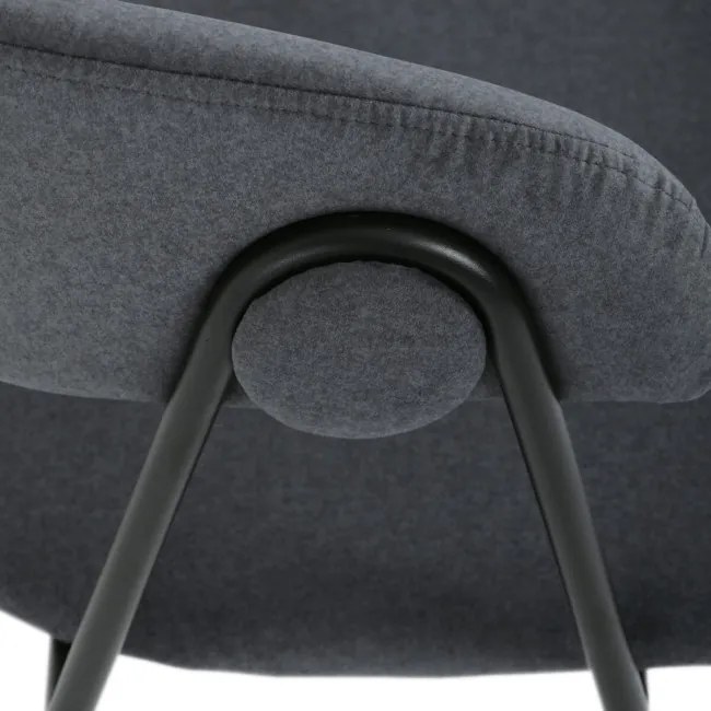 Jedálenská stolička zamatová, sivá DCL-X7130 GREY2