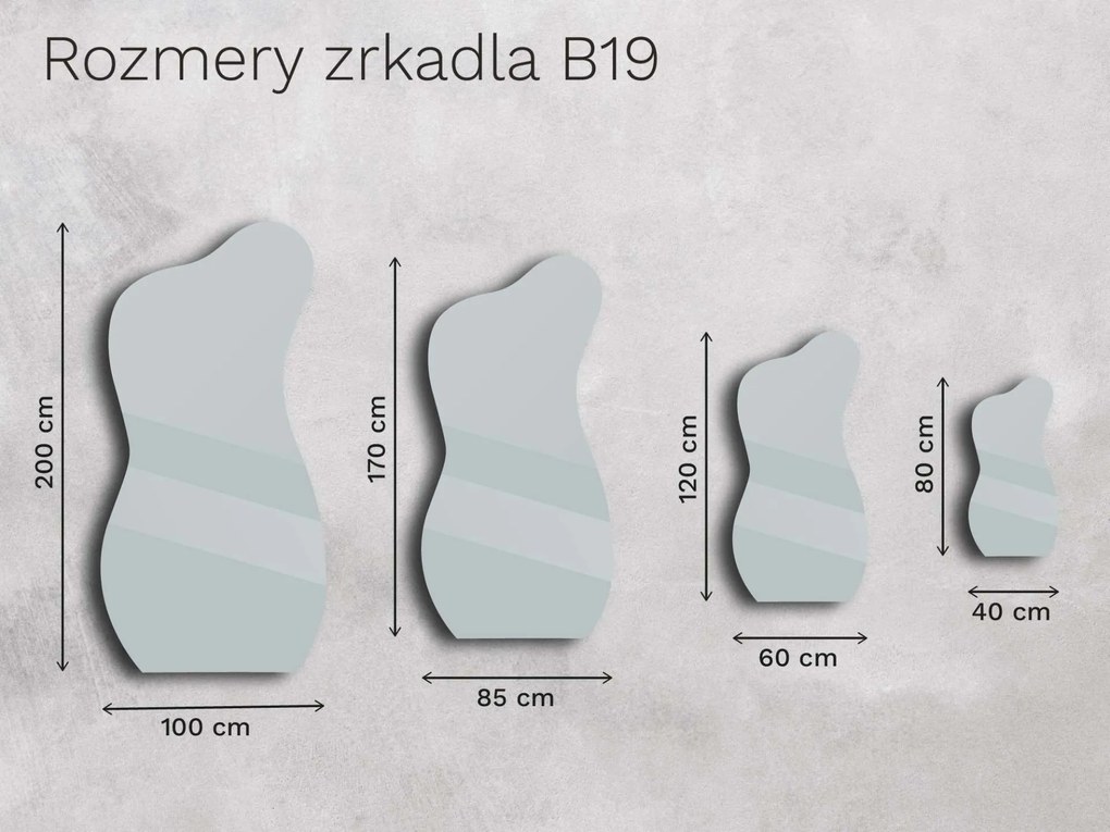 Zrkadlo Base B19 40×80