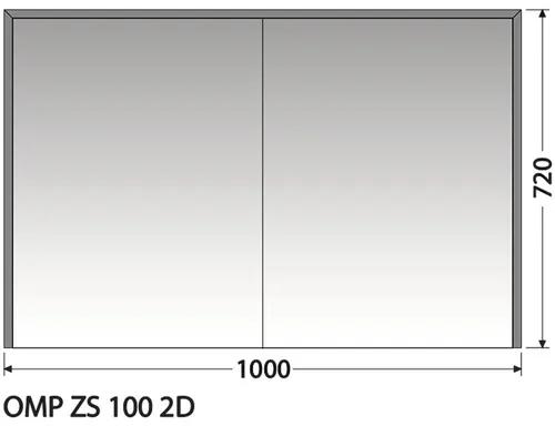 Zrkadlová skrinka Intedoor OMP ZS 100