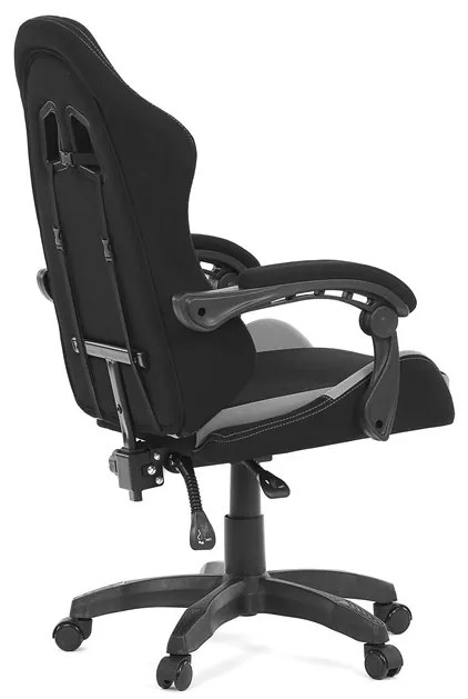 Autronic BONTEC Herné kreslo, synchrónny mechanizmus, čierna látka, KA-R209 GREY Farba: Čierna
