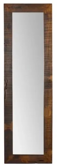 furniture-nabytek.cz - Masívne zrkadlo z akáciového dreva, lakované, hnedé – 45×3×150 cm