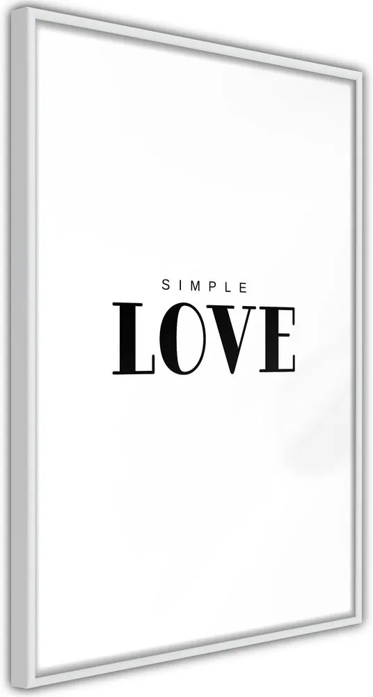 Plagát s jednoduchým nápisom - Simple Love