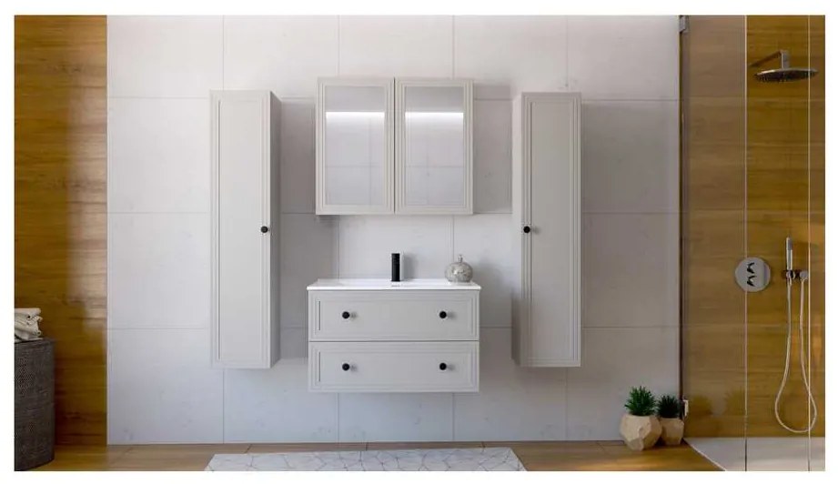 Skrinka pod umývadlo Bondi 80 cm, krémová