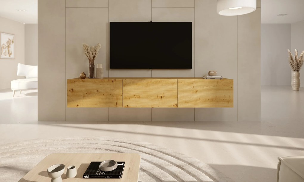 Závesný TV stolík Dallas 160 cm dub Artisan