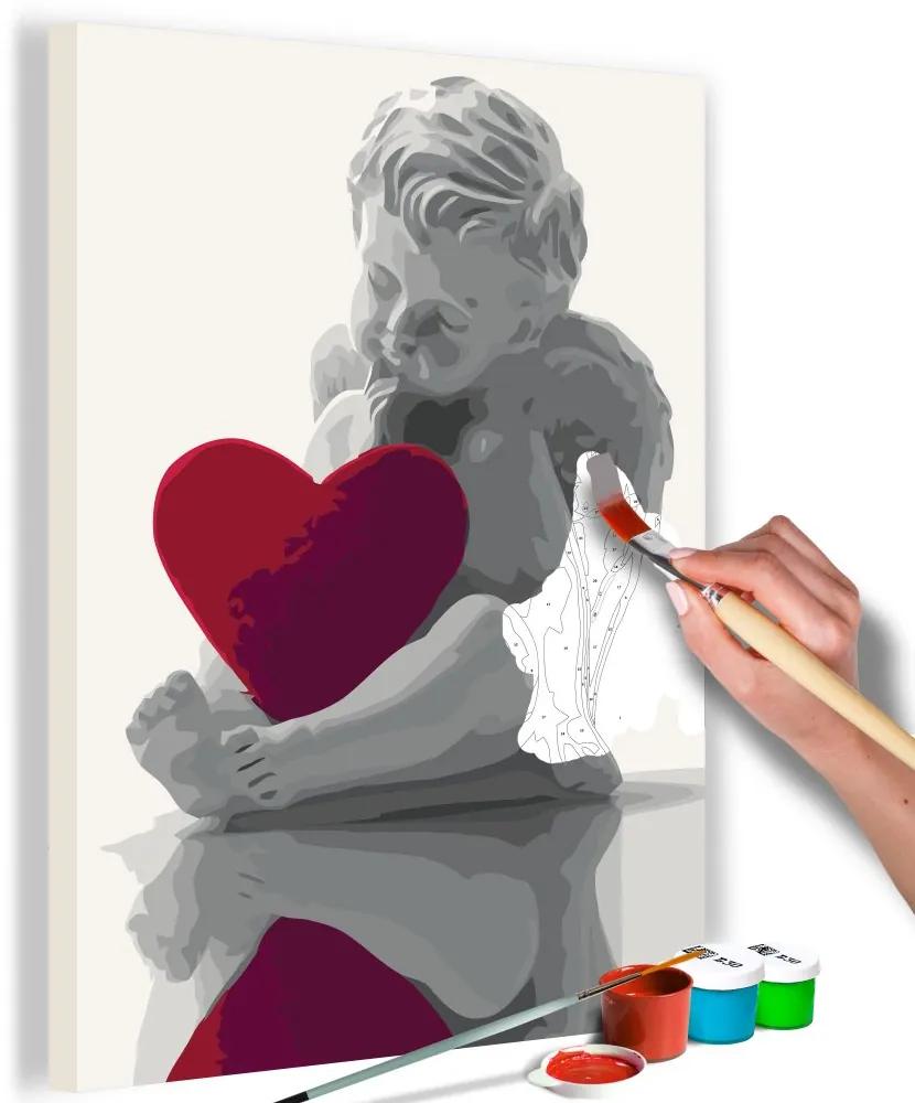 Maľovanie podľa čísiel - Angel (Red Heart) 40x60