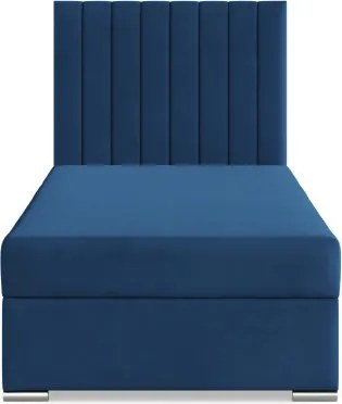 Čalúnená posteľ AGEN Velvet 90×200 cm tmavomodrá