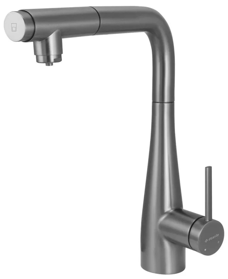 Deante BRE_D75M - Drezová batéria s vyťahovacou sprškou ERIDAN titán