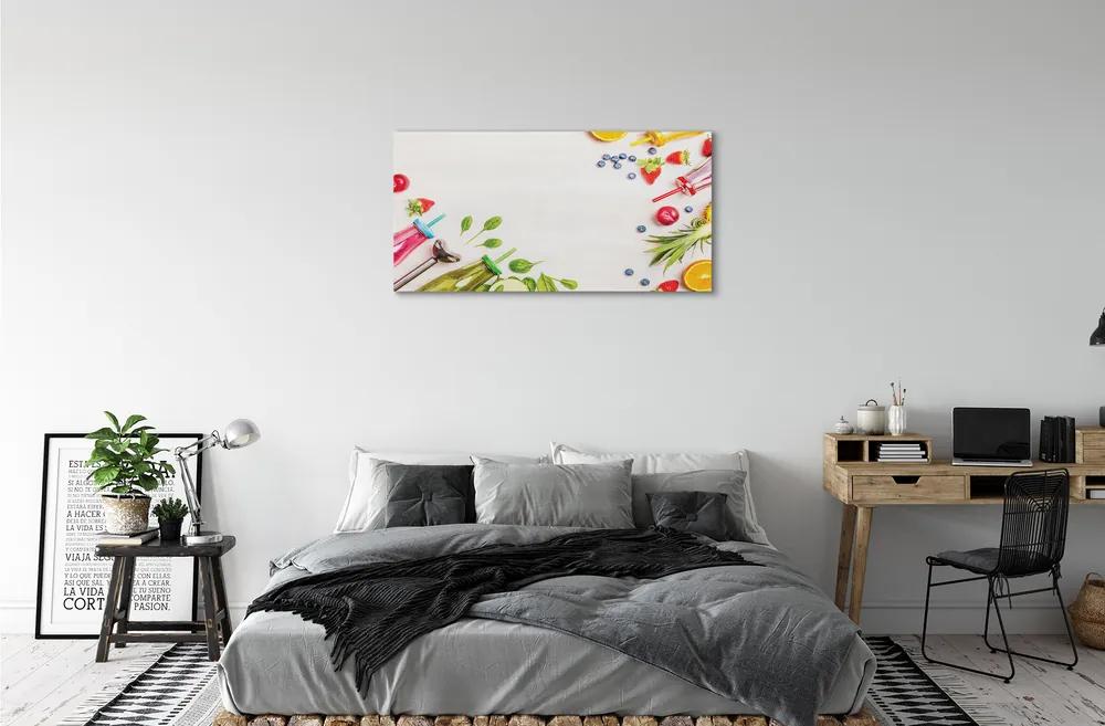 Obraz canvas Koktaily fliaš slamky špenát 100x50 cm