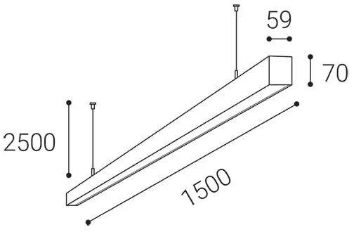 LED2 - LED Luster na lanku NOLI LED/60W/230V 3000K/3500K/4000K biela