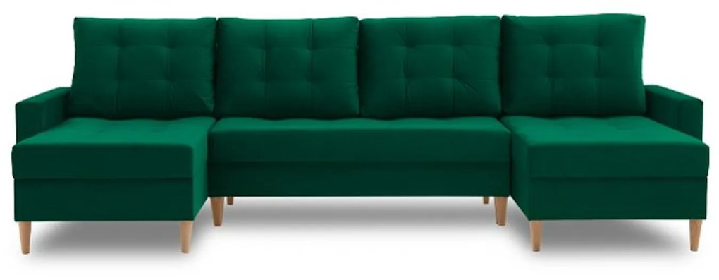 Rohová rozkladacia sedacia súprava LENA U  Ružová