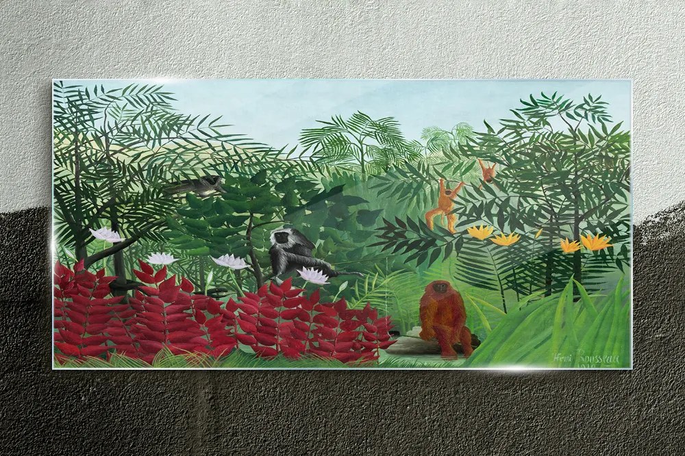 Sklenený obraz Tropické las henri rousseau