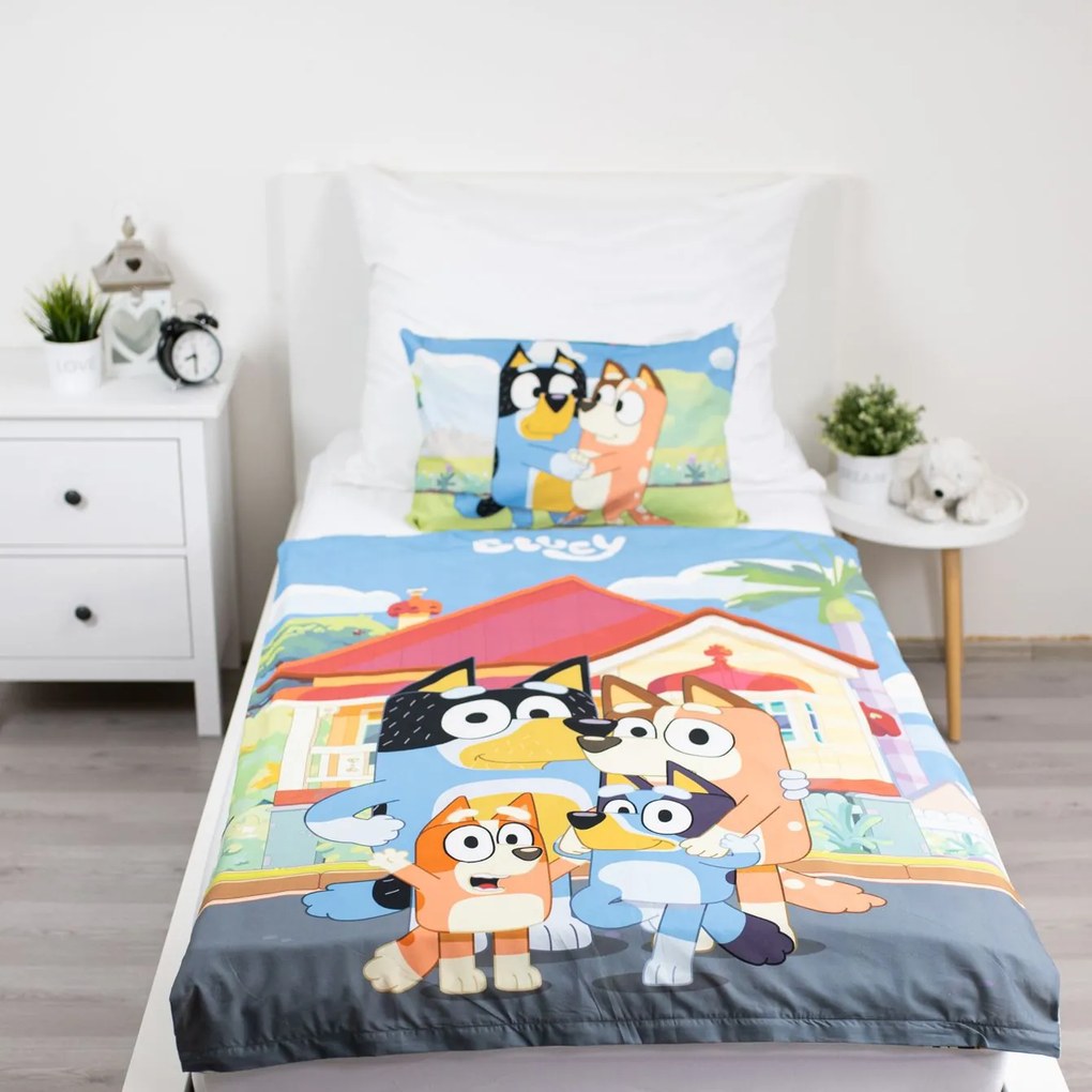 Jerry Fabrics Obliečky do postieľky 100x135 + 40x60 cm - Bluey 061