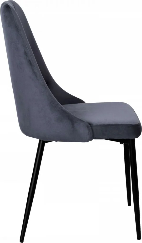 Čalúnená stolička LINCOLN zamat sivá