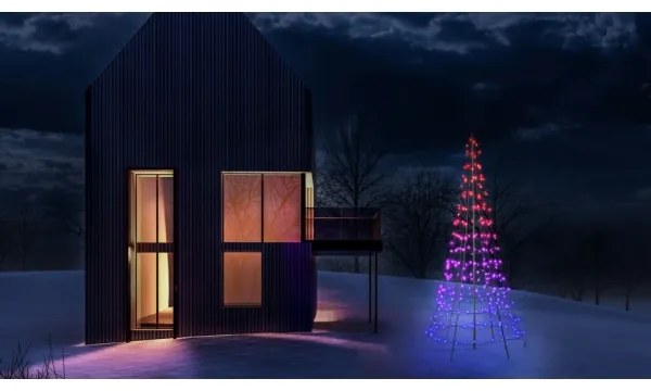 Twinkly TWP300SPP-BEU- LED RGBW Vonkajší vianočný stromček 300xLED 2m IP44 Wi-Fi