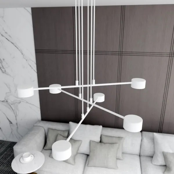 Luster na lanku MODUS 6xGX53/10W/230V biela