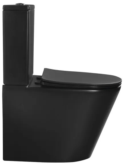Sapho - Kombinované WC PACO, keramika/čierna