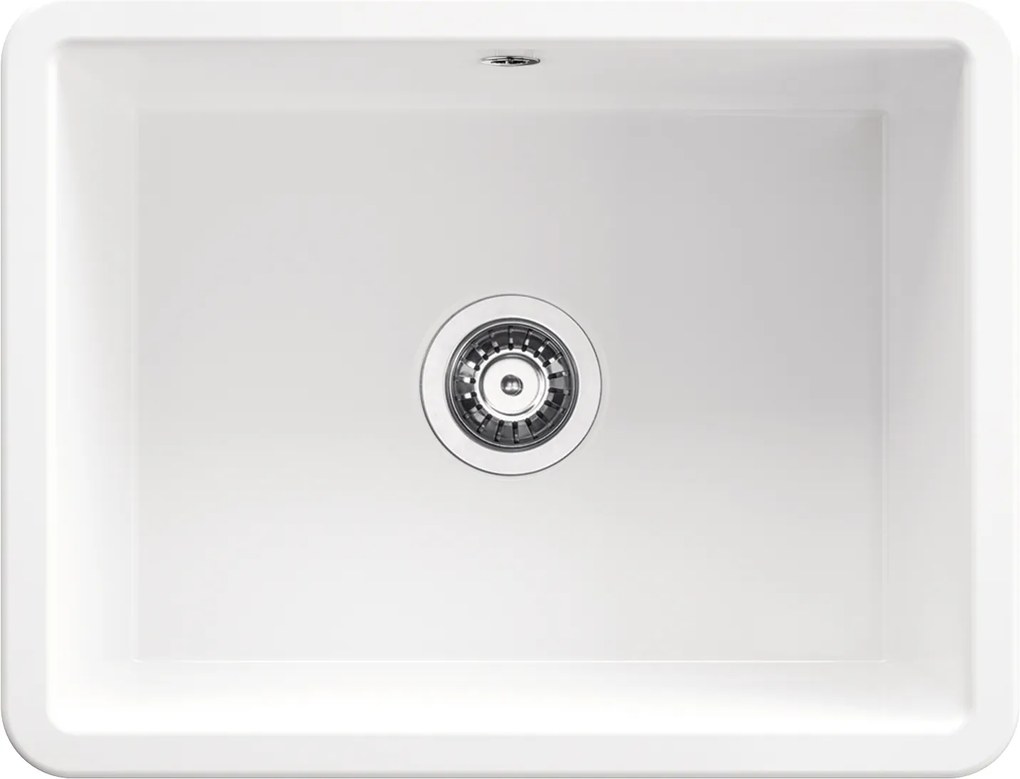 Deante Lumi, 1-komorový keramický drez 557x430x194 mm, biela, DEA-ZCU_610C